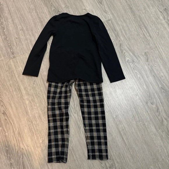 Janie and Jack Sz 8 Plaid Knit Pull-on Ponte Pants LN & C&C California Tee LS - Picture 10 of 11